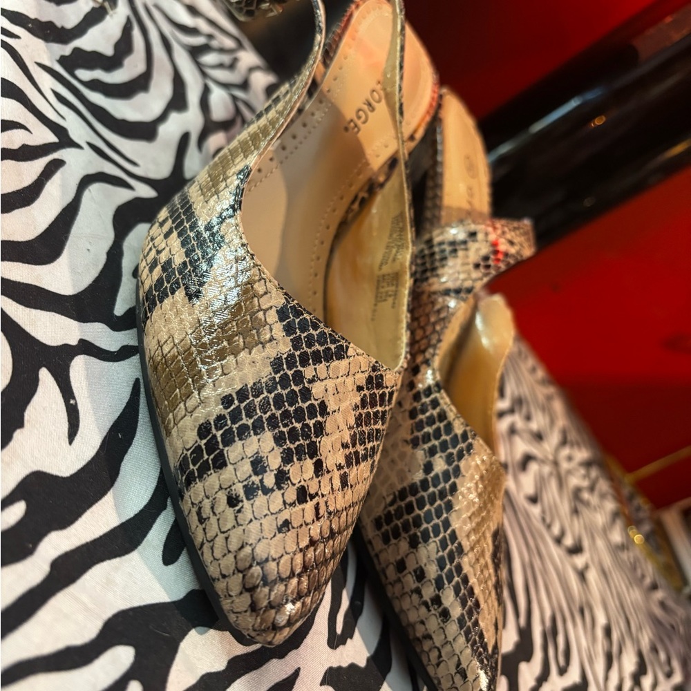 Chic Snake Print Women's Shoes